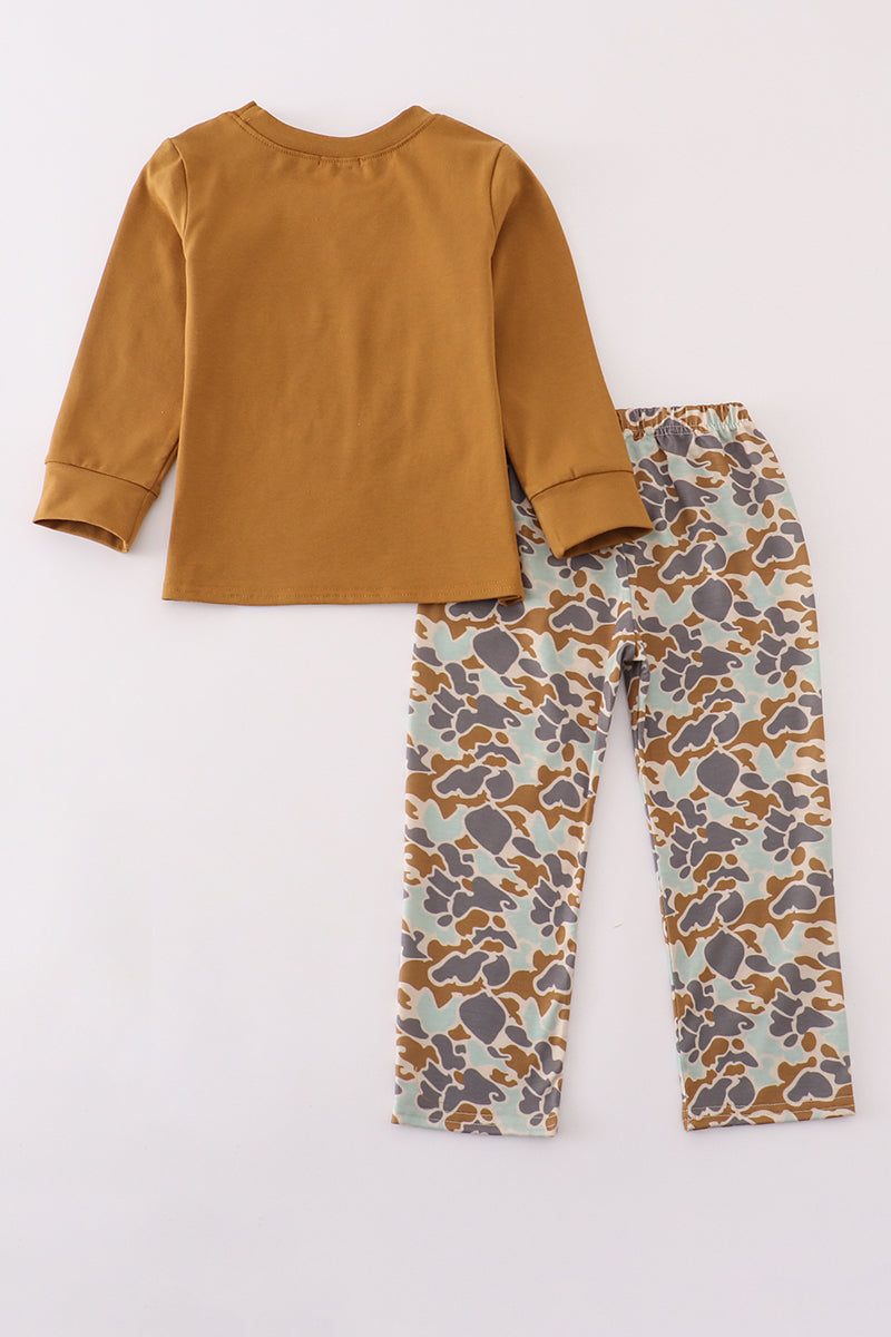 Halloween camouflage applique pants set