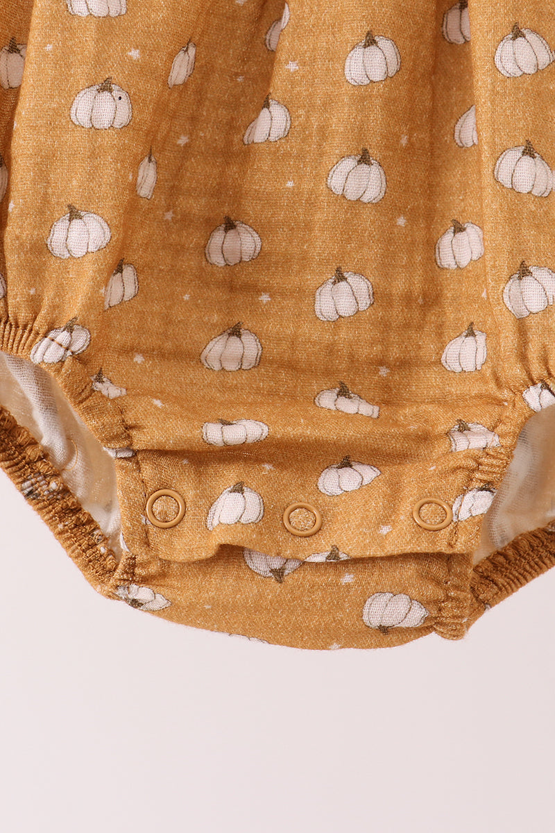 Premium pumpkin print muslin bubble