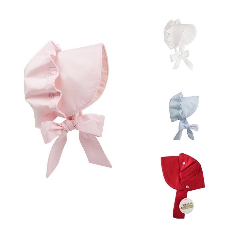 Zsa Zsa & LoLLi - Heirloom Southern Bonnet, Sun Hat, Baby Gift, Shower Gift: Pink / Large (2T-4T)