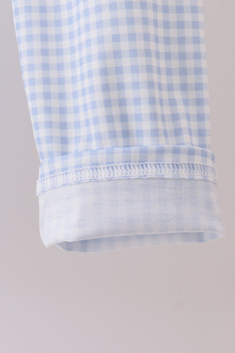 Blue nativity embroidery pants set