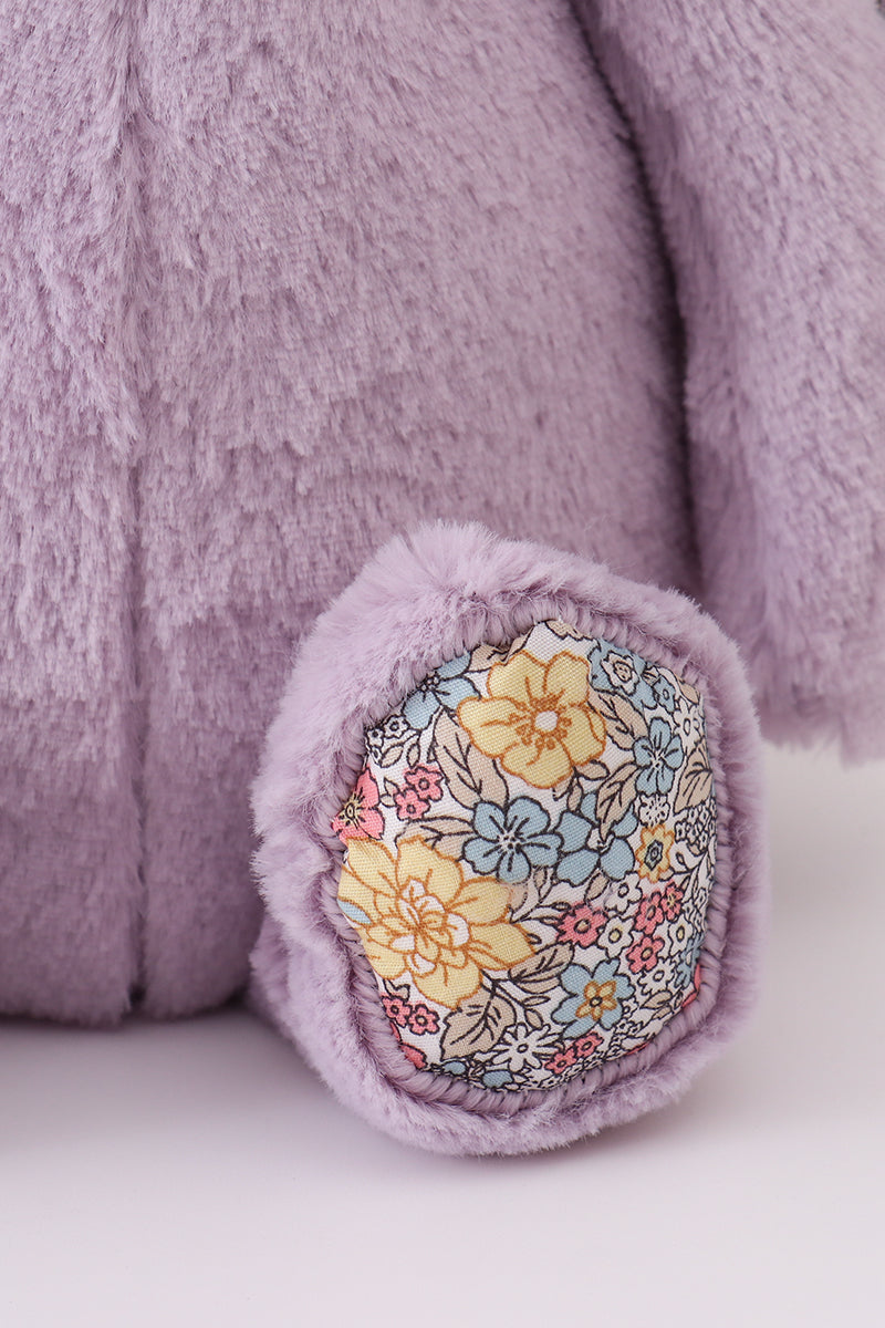 Purple floral plush bunny