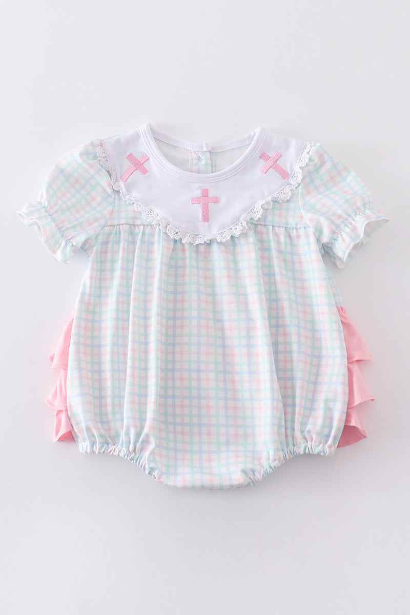 Cross embroidery girl bubble