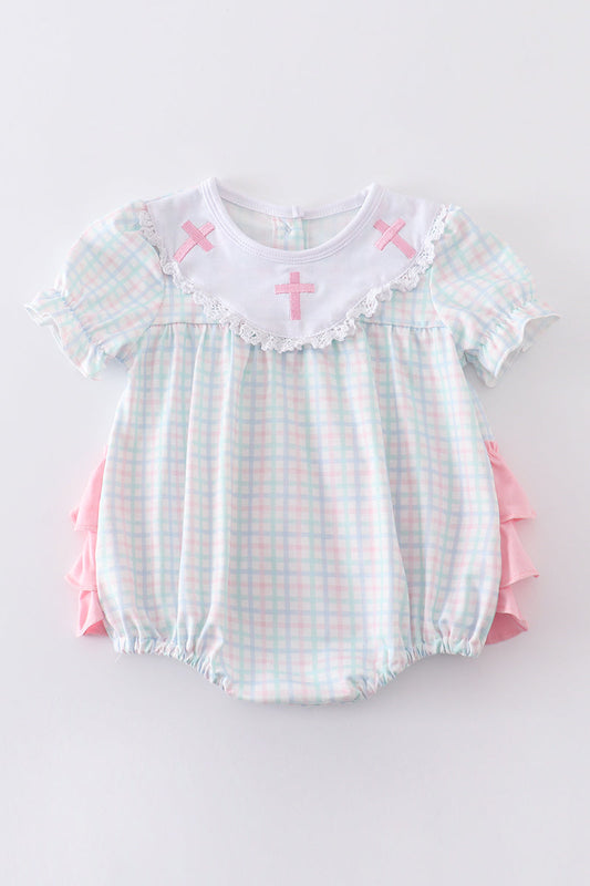 Cross embroidery girl bubble