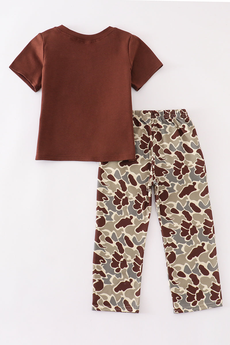 Brown camouflage boy set