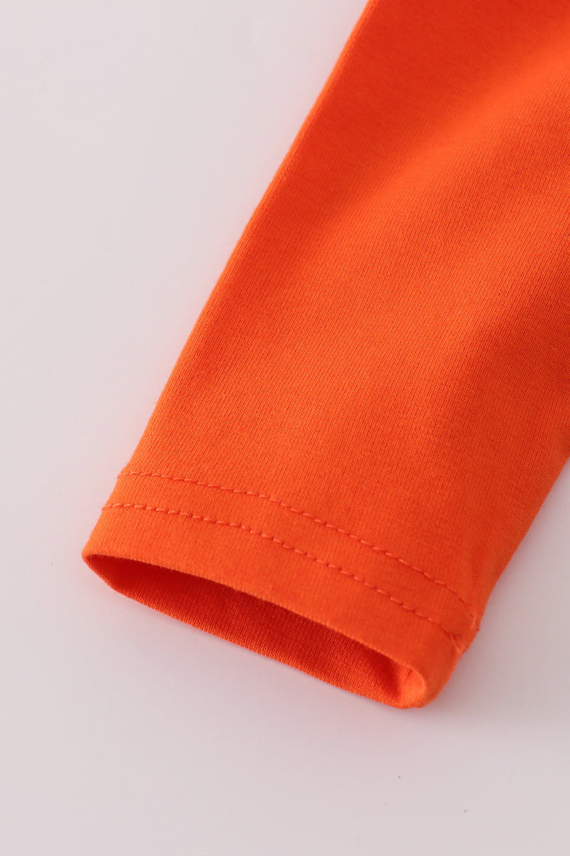 Orange turkey embroidery bubble set