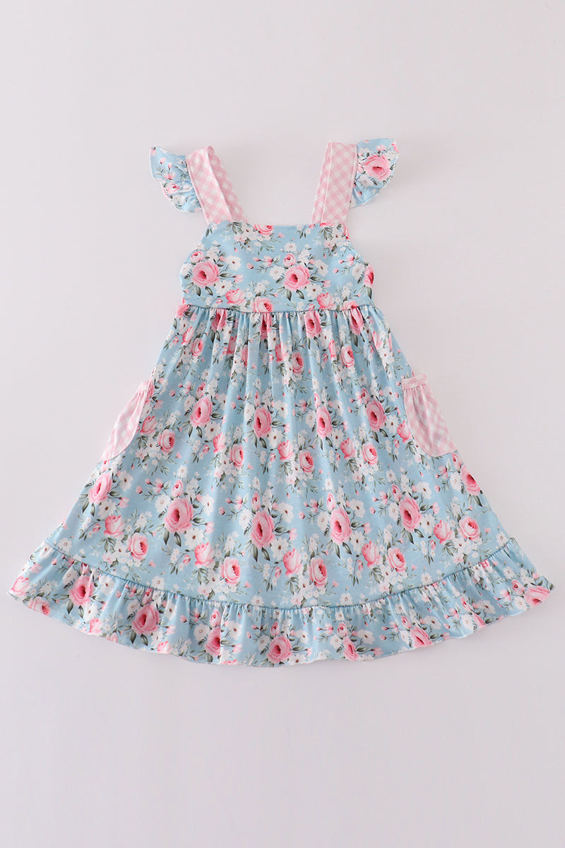 Petal perfection print girl dress