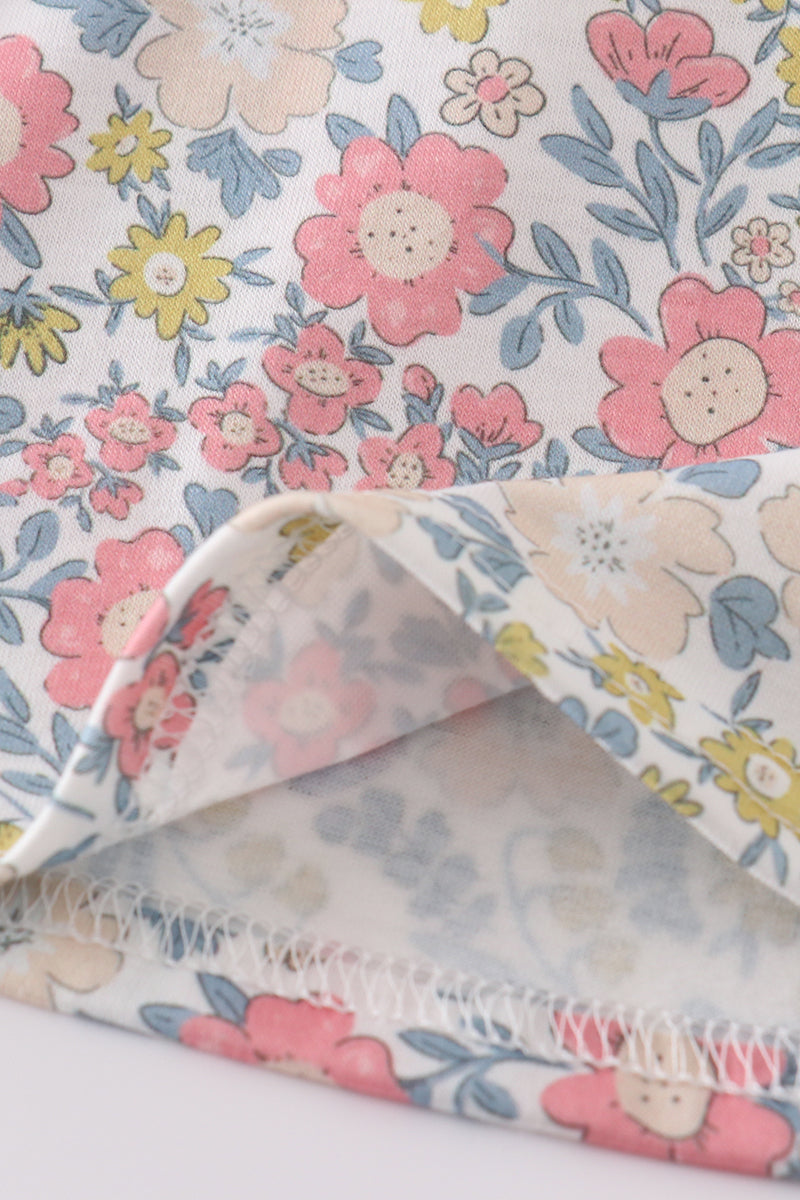 Pastel wildflowers print bloomer set