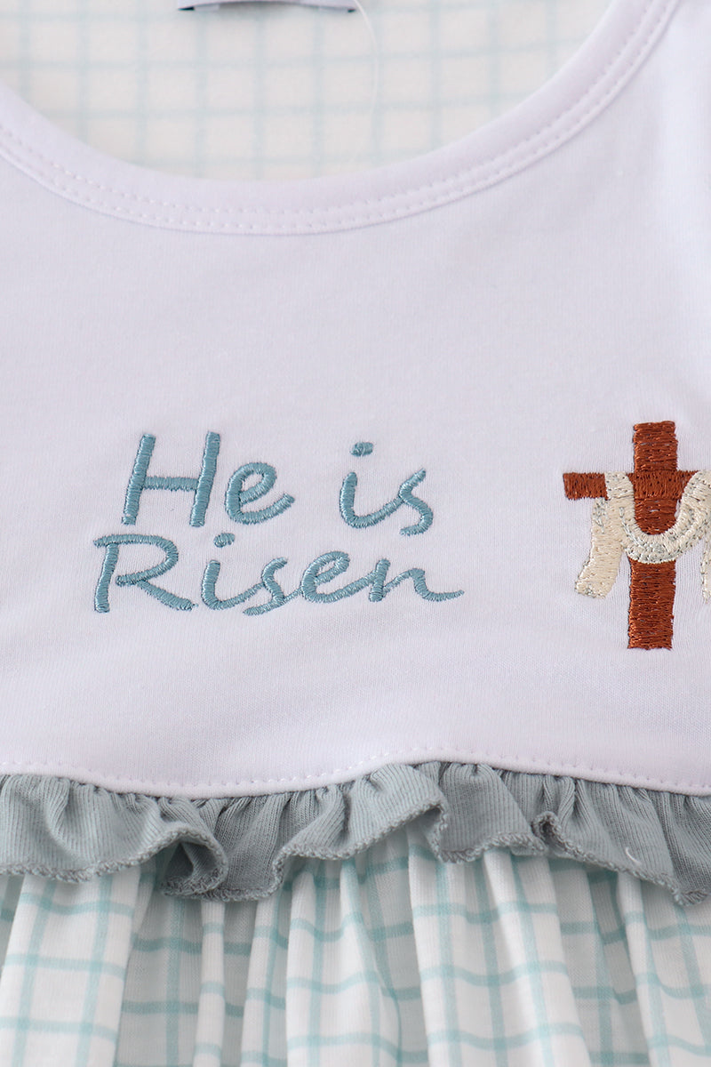 Blue he is risen embroidery set