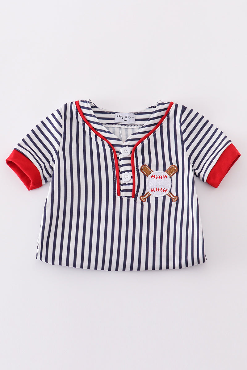 Stripe baseball embroidery bubble