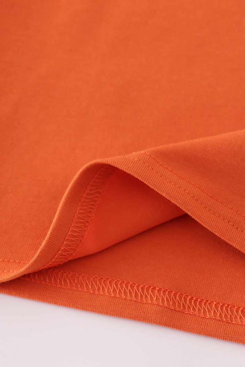 Rust Texas embroidery top