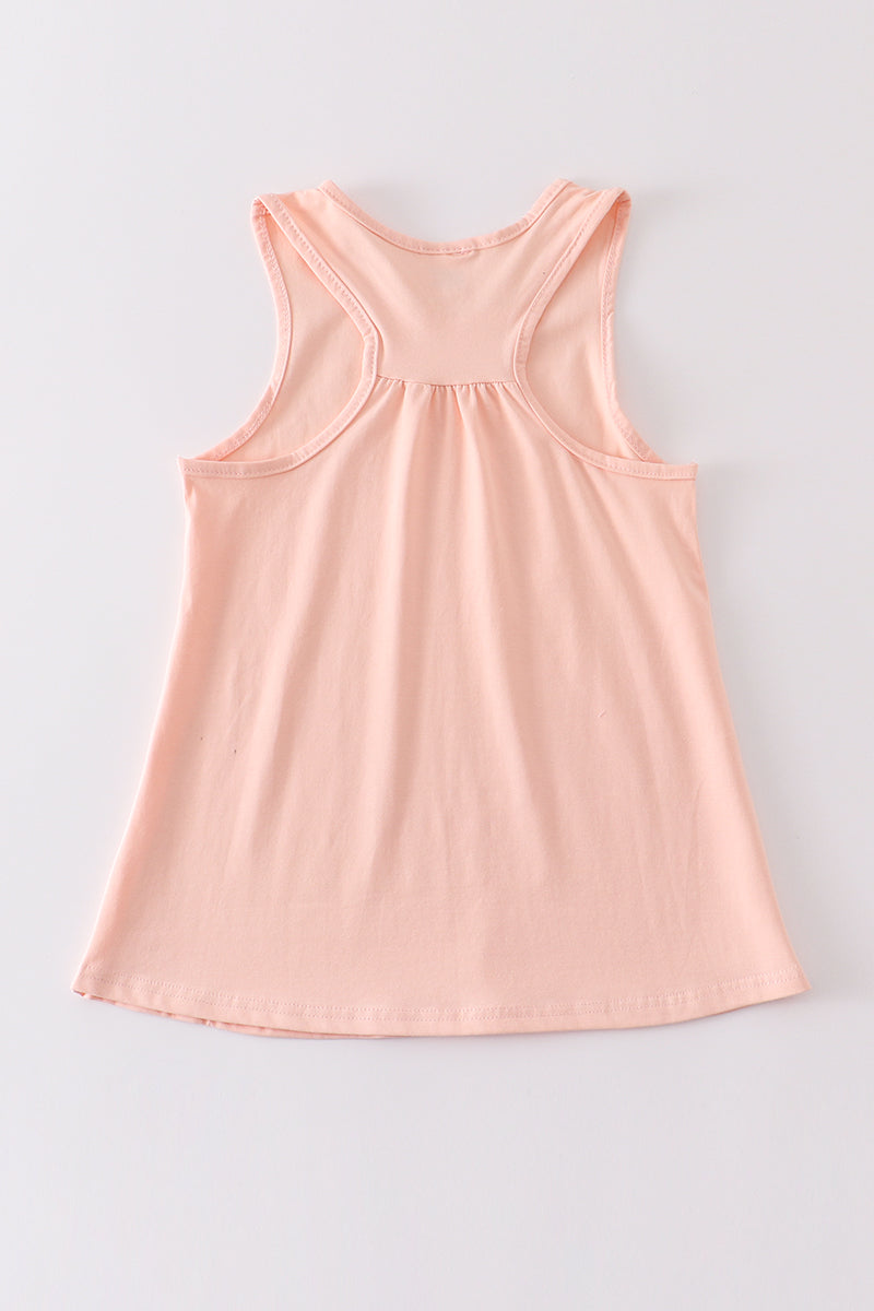 Peach blank basic kids teens adult tank top