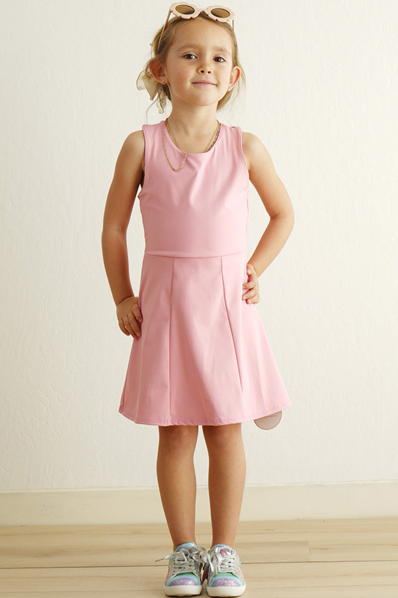 Pink active sporty tennis dress