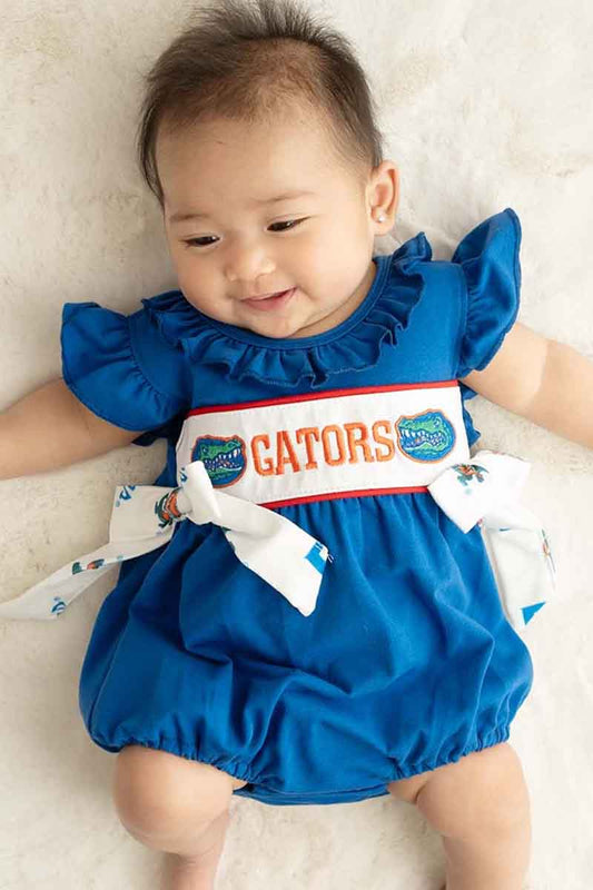 Blue gators embroidery girl bubble