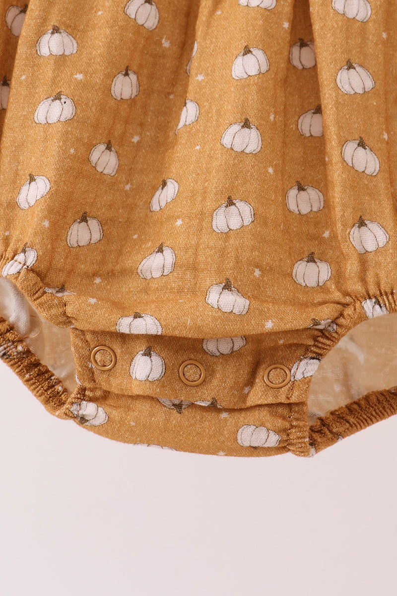 Premium pumpkin print muslin bubble