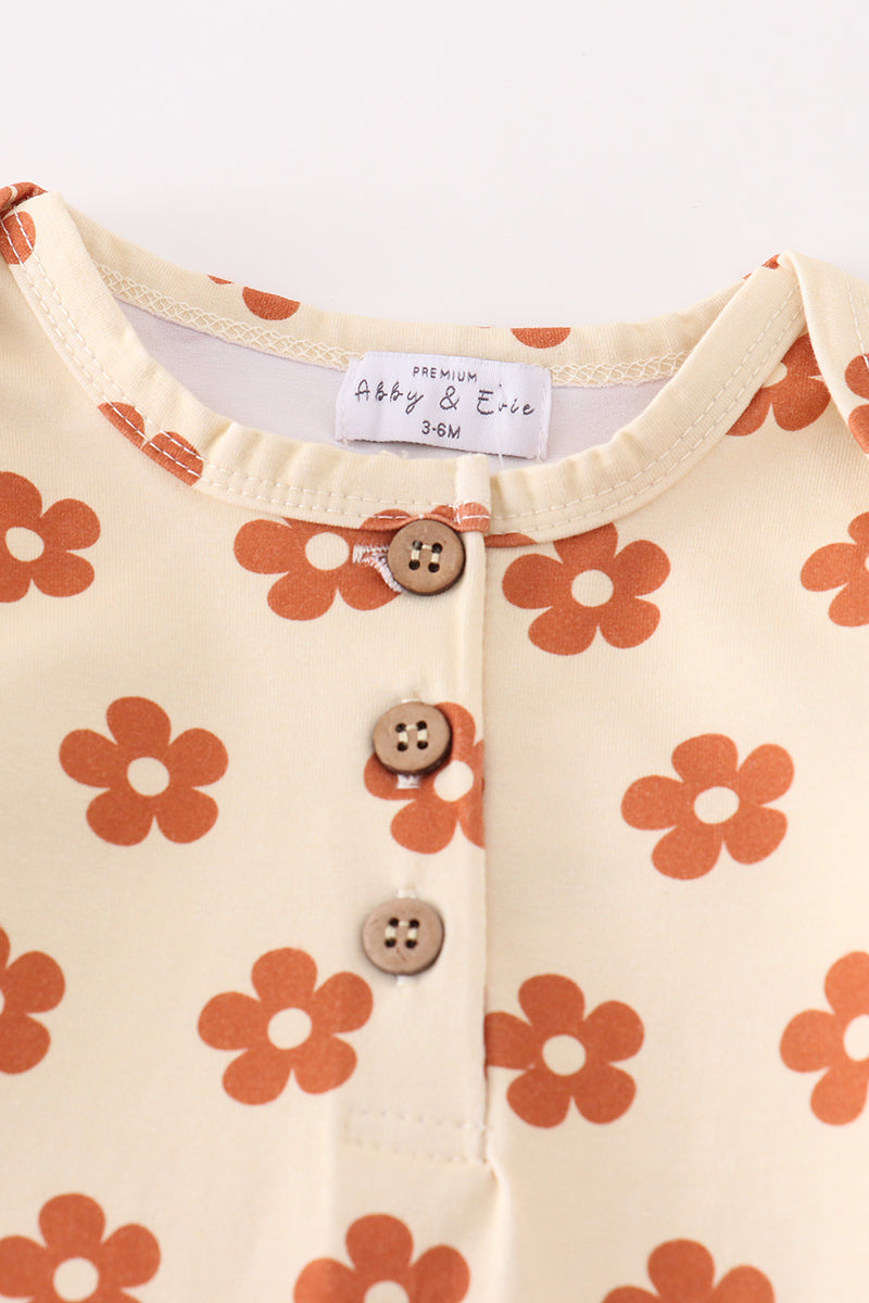 Premium Floral print baby gown