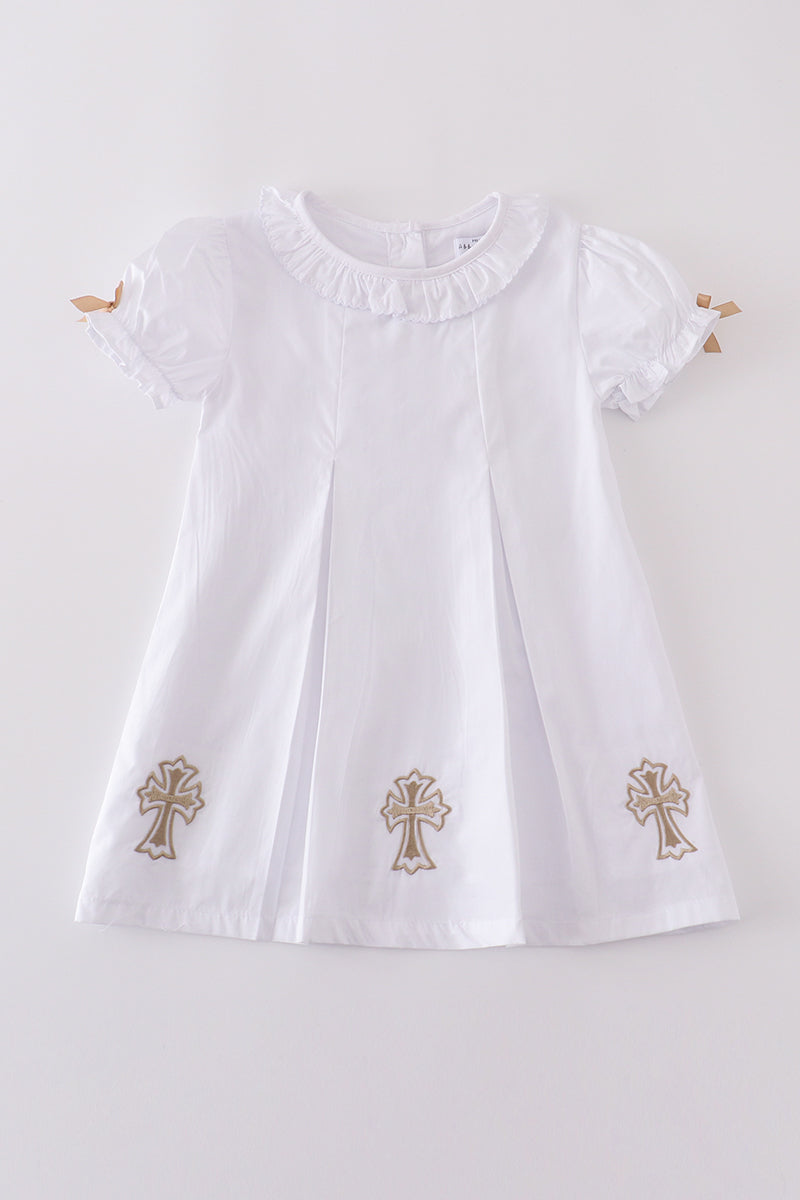 Premium cross embroidery dress