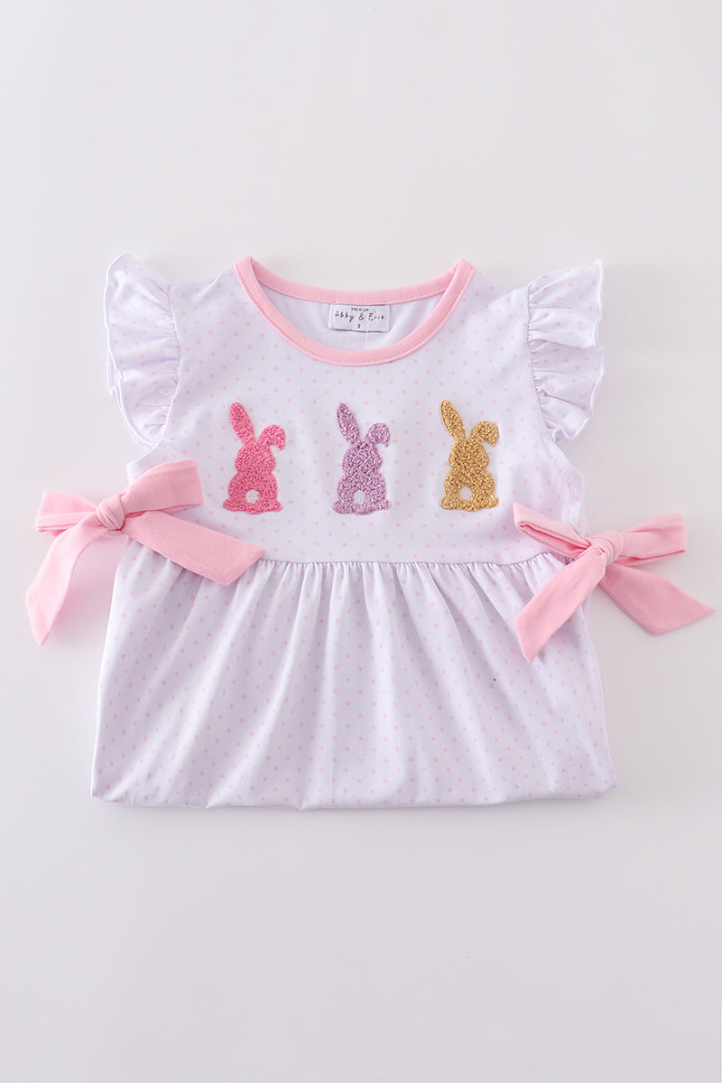 Premium Pink bunny bow dress