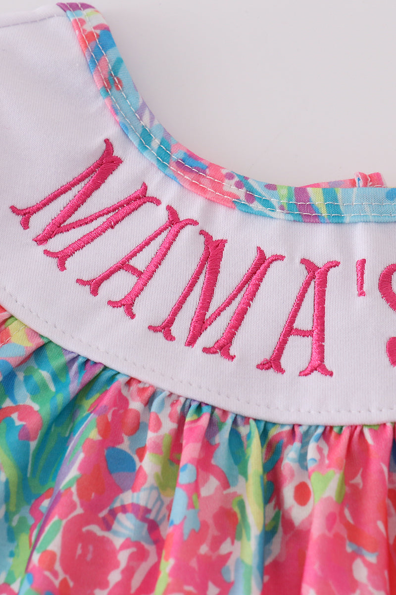 Neon reef MAMA'S embroidery dress