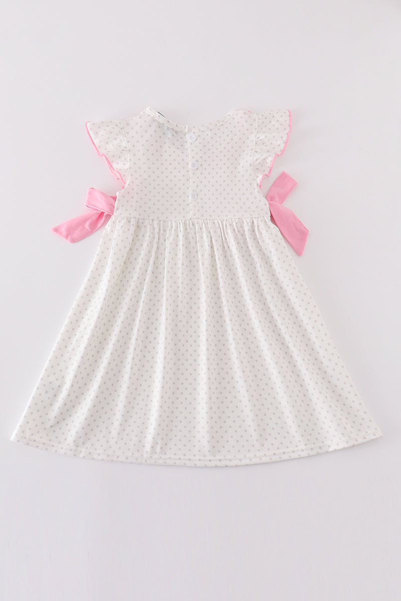 Pink ballet embroidery girl dress