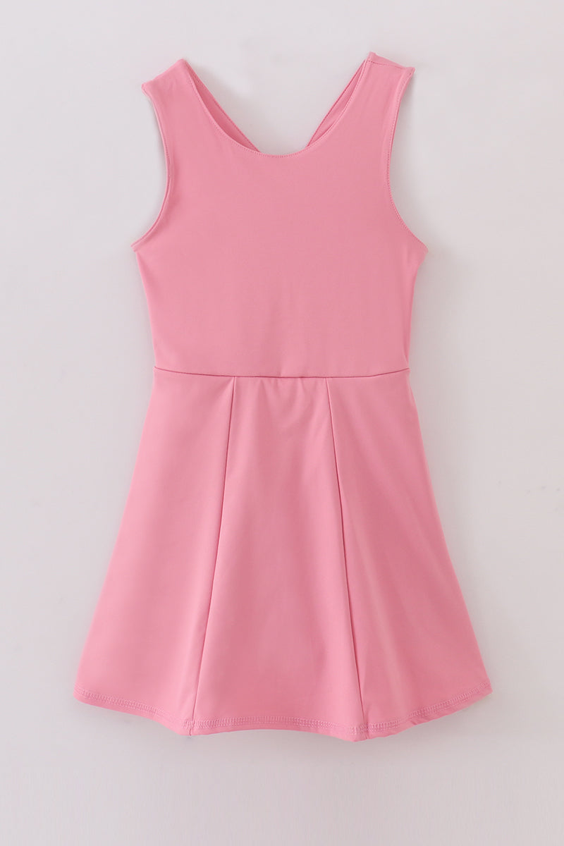 Pink active sporty tennis dress