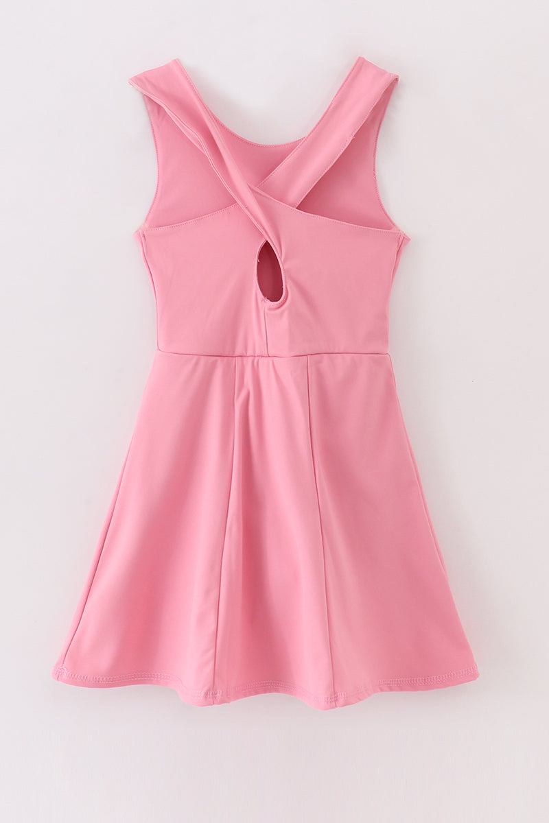 Pink active sporty tennis dress