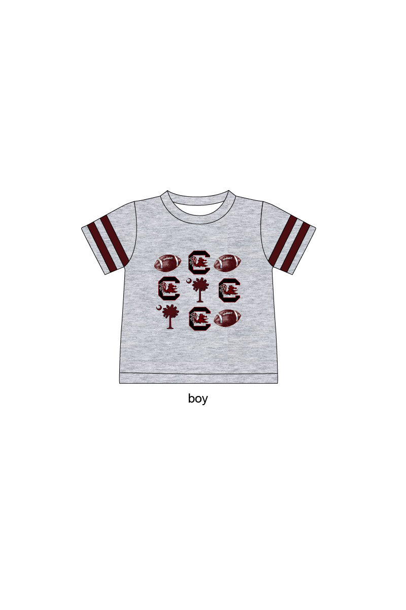 South carolina football stripe boy top