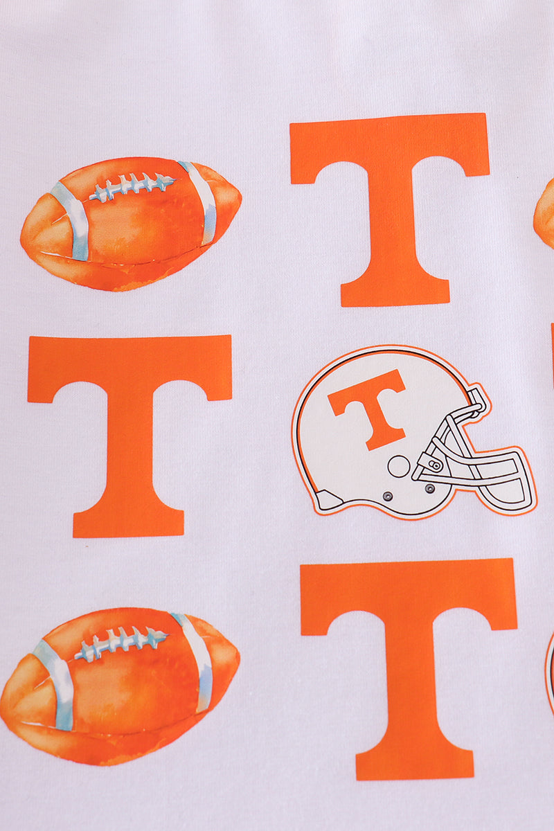 Tennessee football print boy top