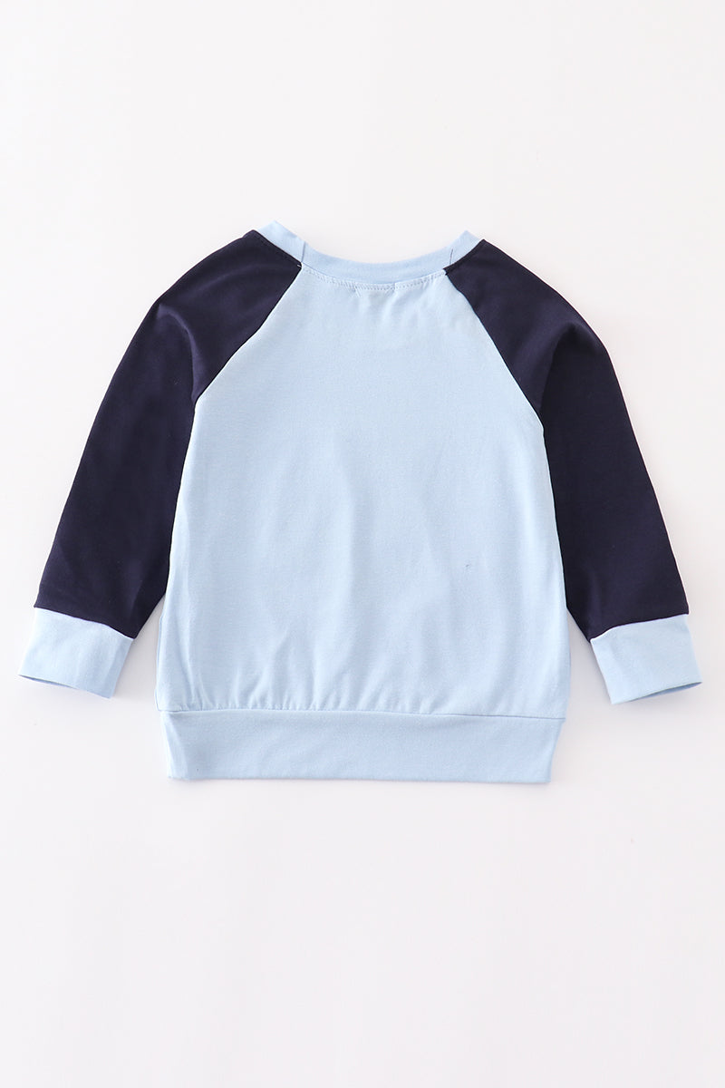 Blue halloween character boy top