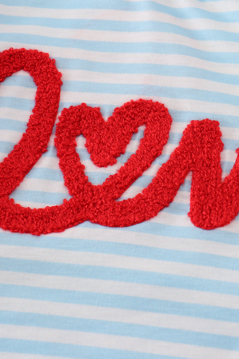 Valentine love french knot boy bubble