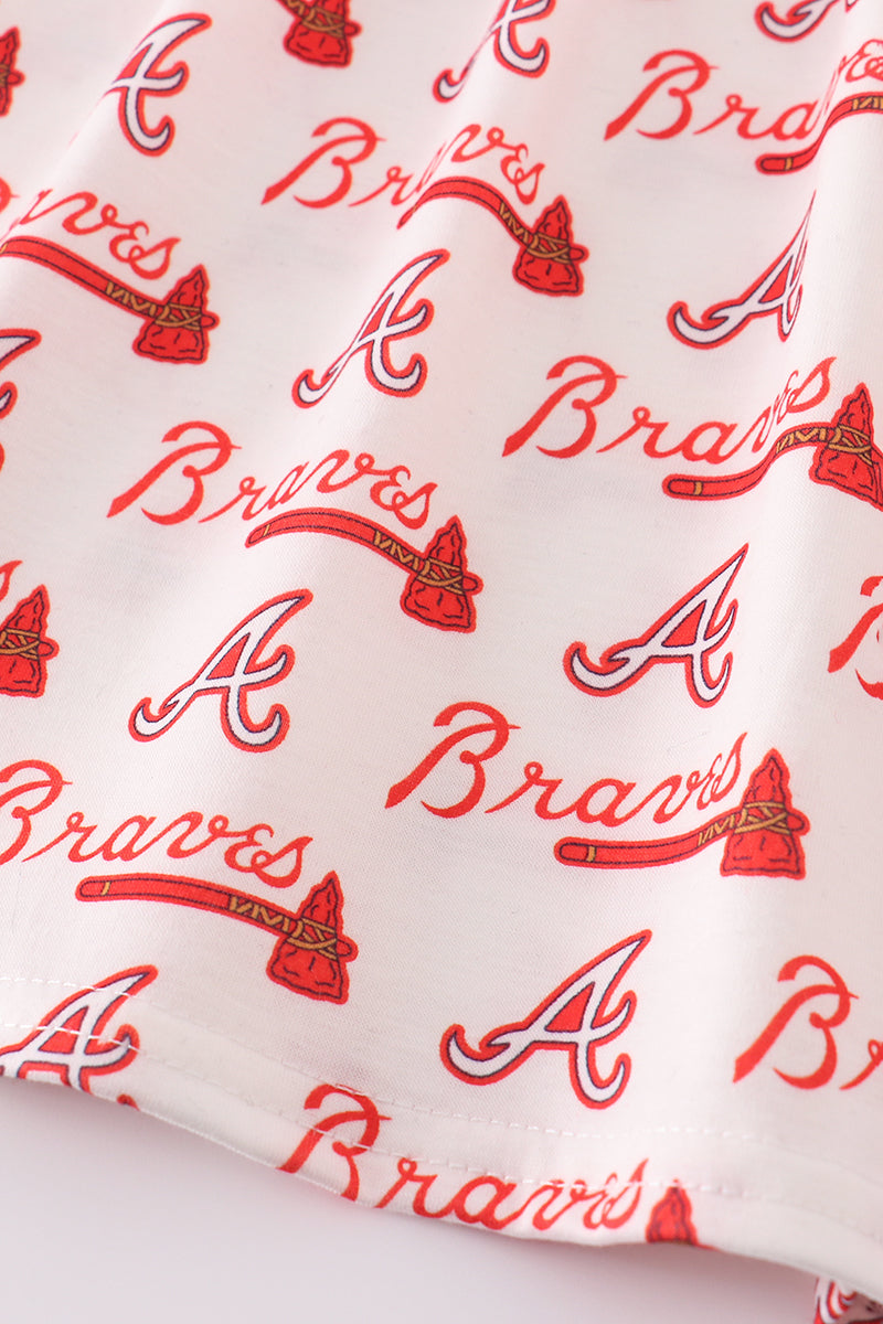 Navy Georgia Atlanta Braves applique dress