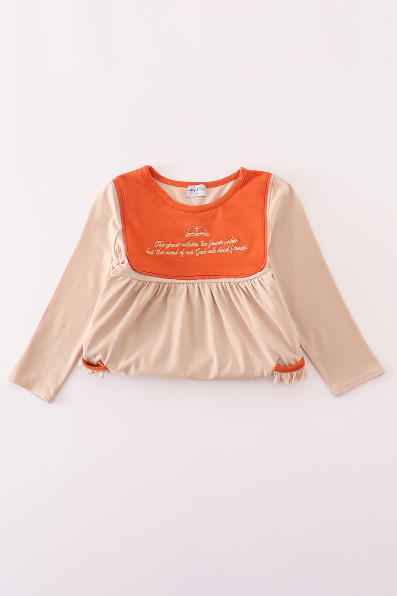 Rust isaiah embroidery dress