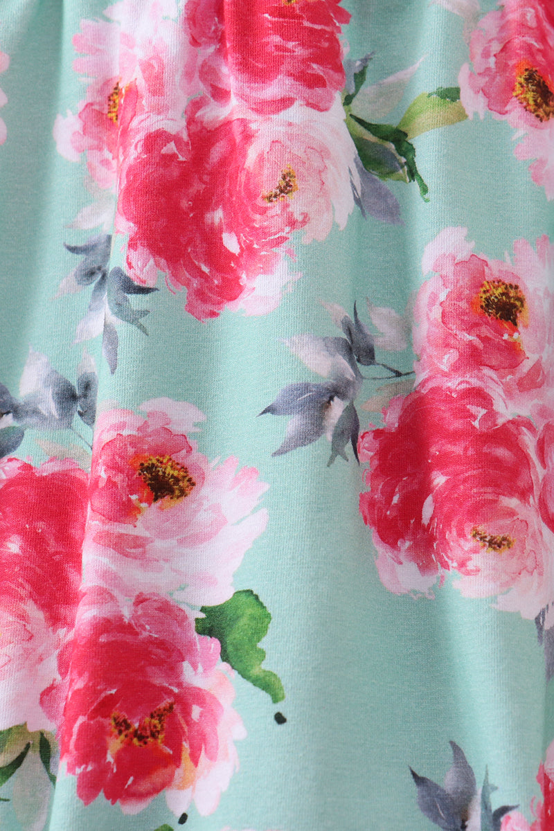 Floral I love dad embroidery ruffle bubble