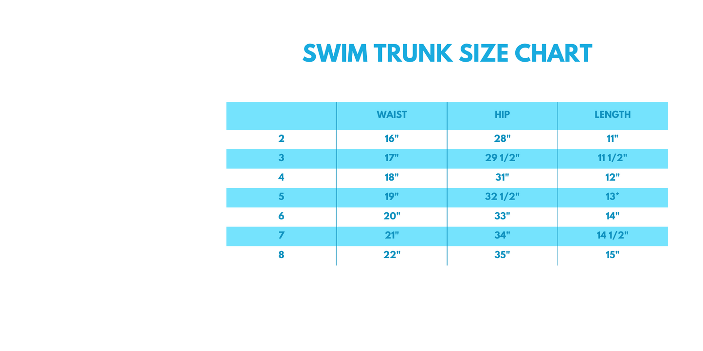 Blue gingham swim trunks