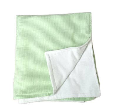 Zsa Zsa & LoLLi - Beach Towel, Seersucker, Monogram, Embroidery: Green
