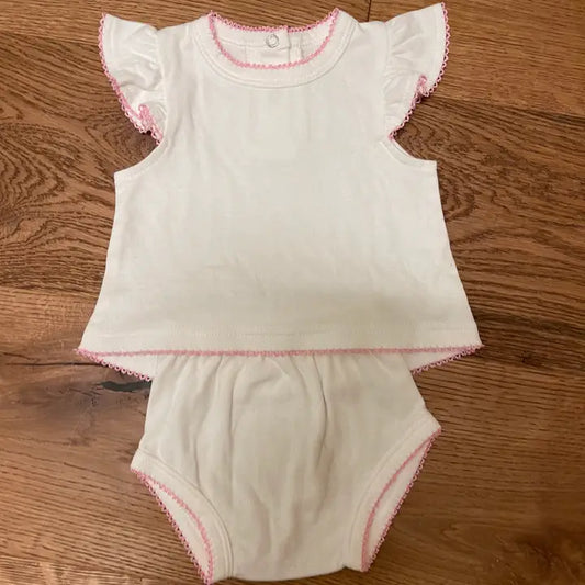 Picot trip Diaper Set